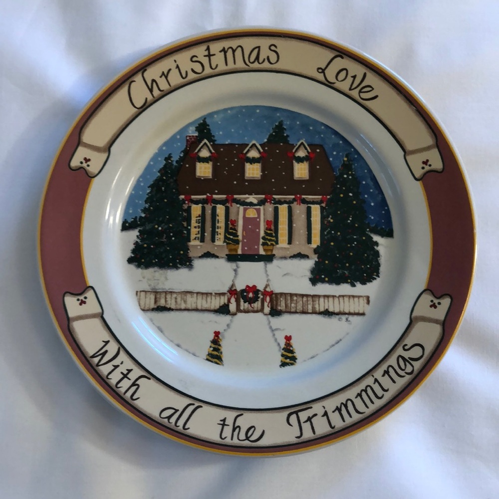 Decorative Christmas plate Carriage House Designs